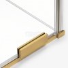 NEW TRENDY Drzwi wnękowe SMART GOLD BRUSHED 1D U 160x200 szkło czyste 8mm Active Shield 2.0 - UCHWYT RELING EXK-7516